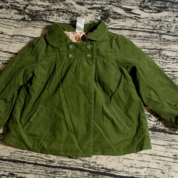 Gymboree Vintage Fall Forest 5T Green Corduroy Coat NWT